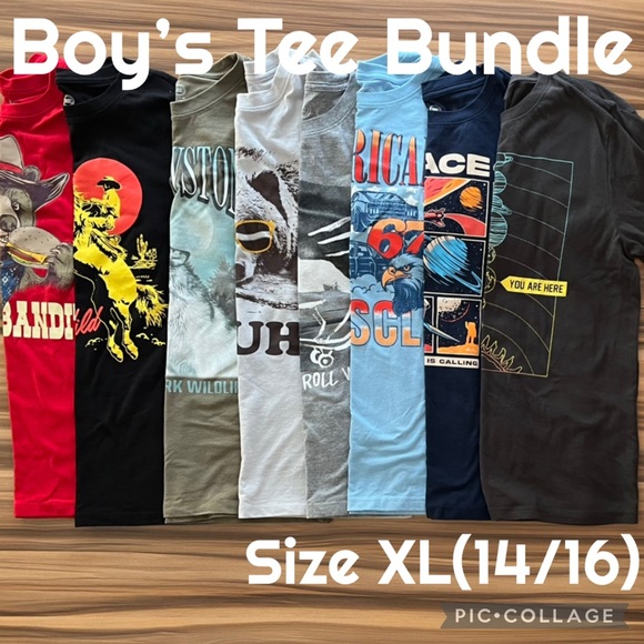 wonder nation Other - Boys Clothes 8 Piece Bundle Wonder Nation Short Sleeve Tees Size XL(14/16)